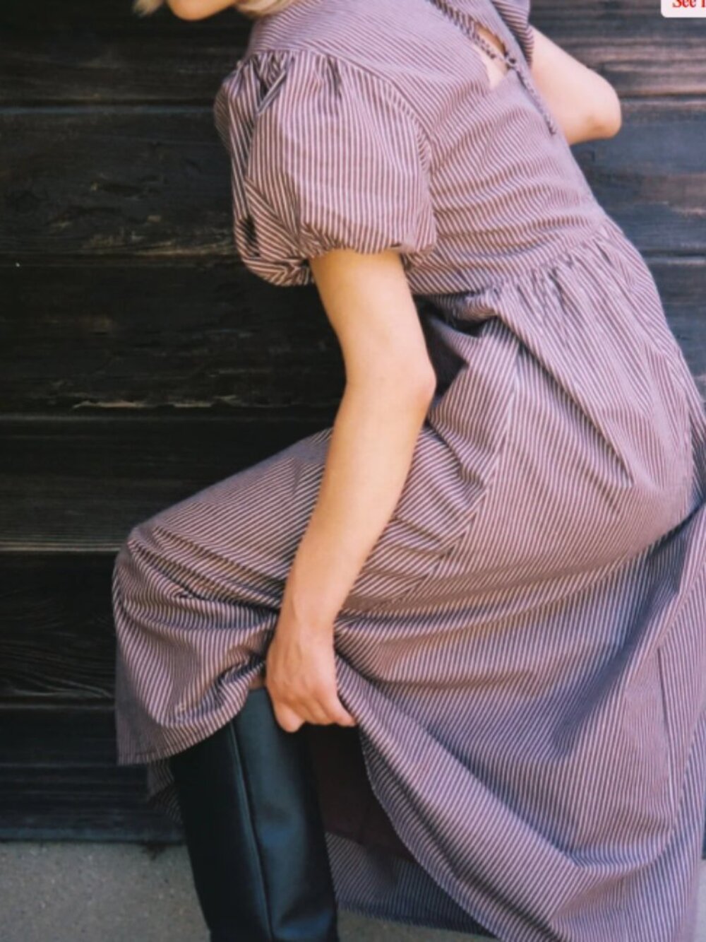 Verena Dress - Saddle Stripe - Lisa Says Gah - NWT - Picture 5 of 6
